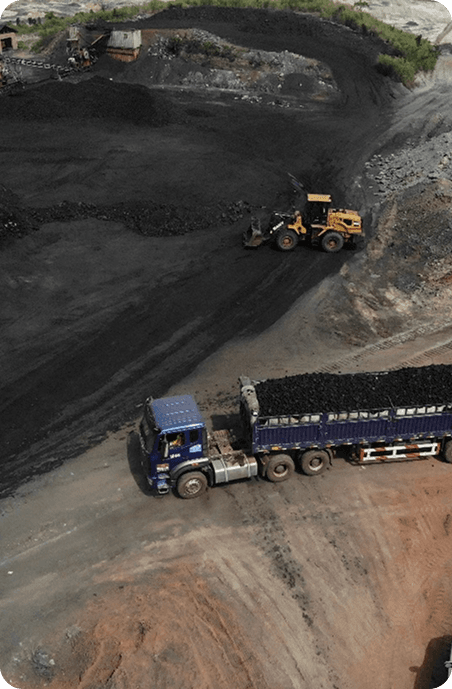 Coal truck and loader